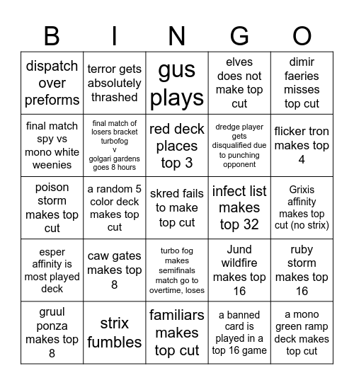 paupergeddon bingo Card