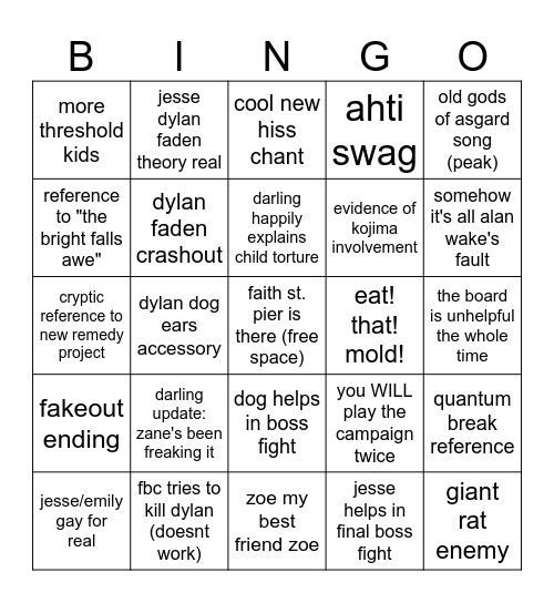 CONTROL: RESONANT bingo Card