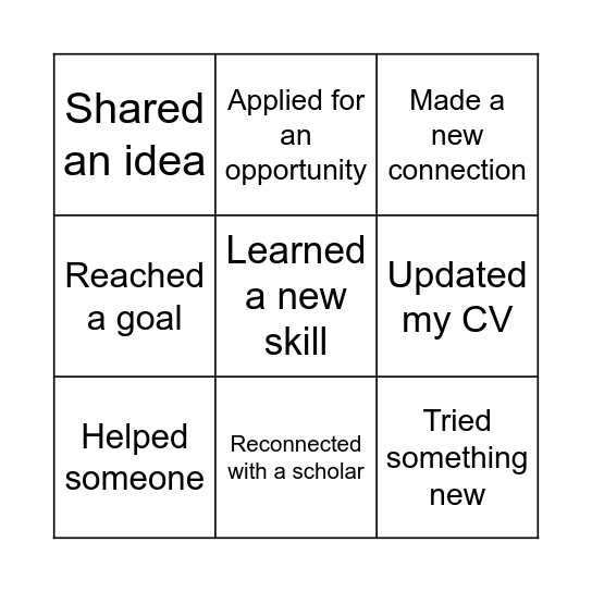 MO BINGO! Bingo Card