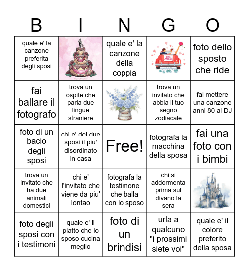 WEDDING SARA & DAVIDE Bingo Card