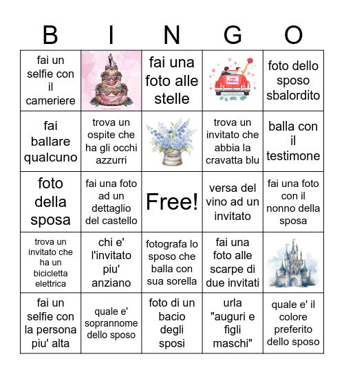 WEDDING SARA & DAVIDE Bingo Card