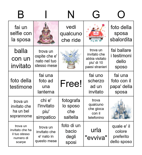 WEDDING SARA & DAVIDE Bingo Card
