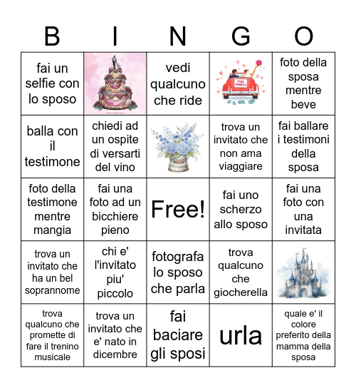 WEDDING SARA & DAVIDE Bingo Card