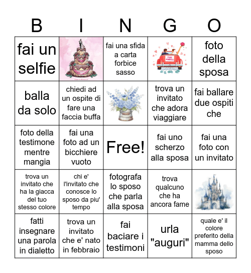 WEDDING SARA & DAVIDE Bingo Card