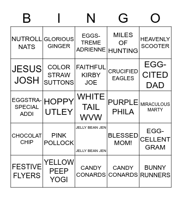 EASTER   B I N G O   **2017** Bingo Card