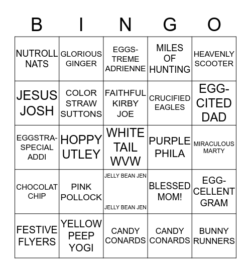 EASTER   B I N G O   **2017** Bingo Card