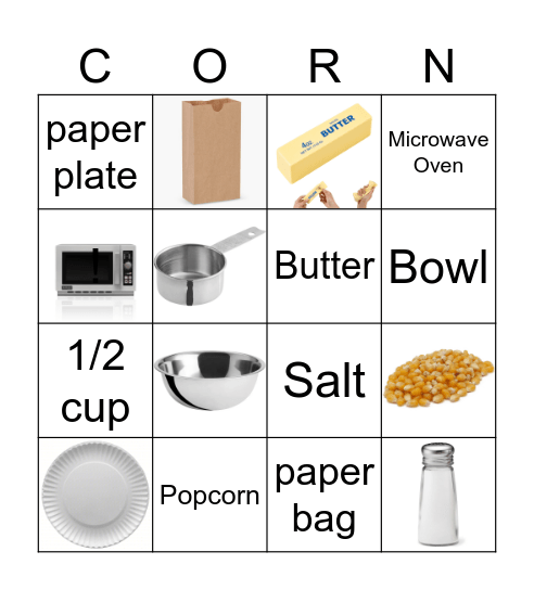 POPCORN IN A BAG! Bingo Card
