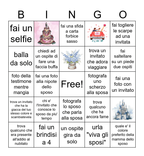 WEDDING SARA & DAVIDE Bingo Card