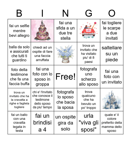 WEDDING SARA & DAVIDE Bingo Card