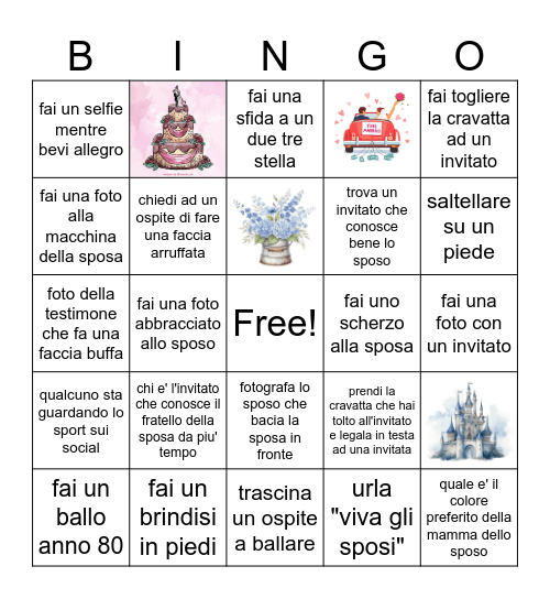 WEDDING SARA & DAVIDE Bingo Card