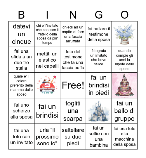 WEDDING SARA & DAVIDE Bingo Card