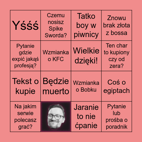 Strojny stream bingo Card