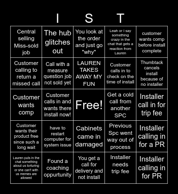 IST BINGO Card