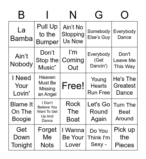Disco. Disco? Disco! Bingo Card
