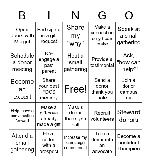 FCDS Trustees BINGO Card
