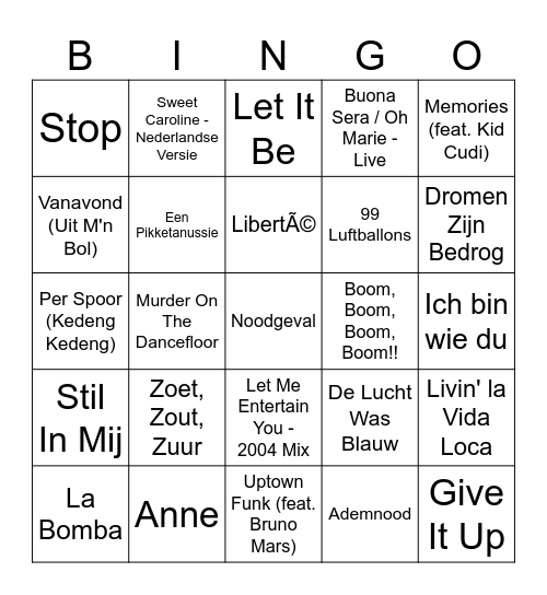 Neven en nichtendag 2026 Bingo Card