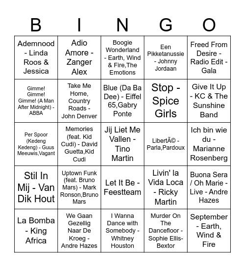Neven- en nichtendag 2026 Bingo Card