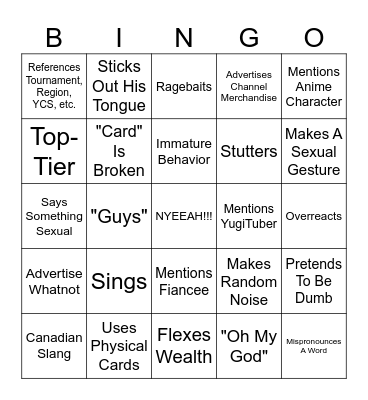 Team SamuraiX1 Bingo v2 Bingo Card