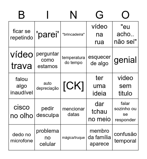 Flavio "Chocolate" Enrique Gomes Bingo Card