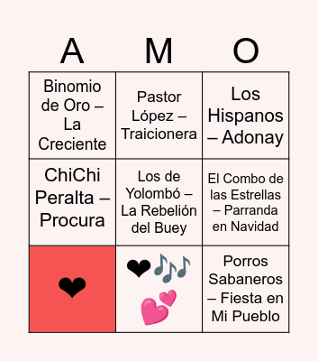 BINGO MUSICAL Bingo Card