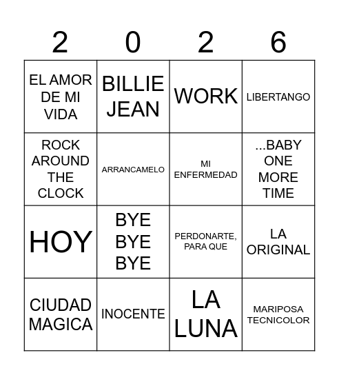 Musibingo Card