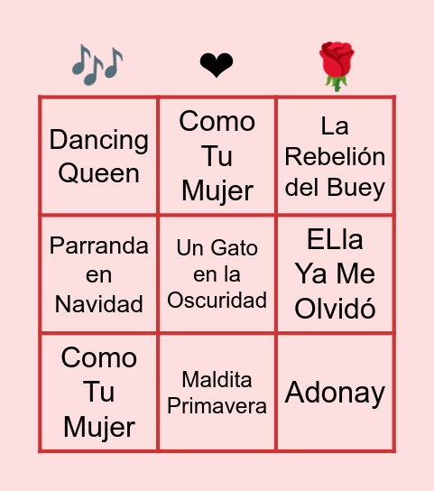 BINGO MUSICAL Bingo Card