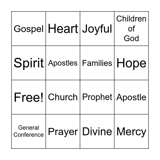 Conference BINGO Card