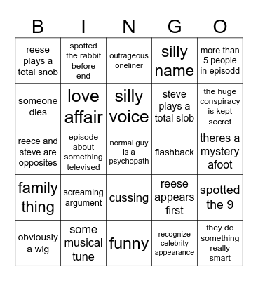 Bingo No. 9 Bingo Card