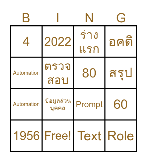 AI Impact Storytelling Bingo Card