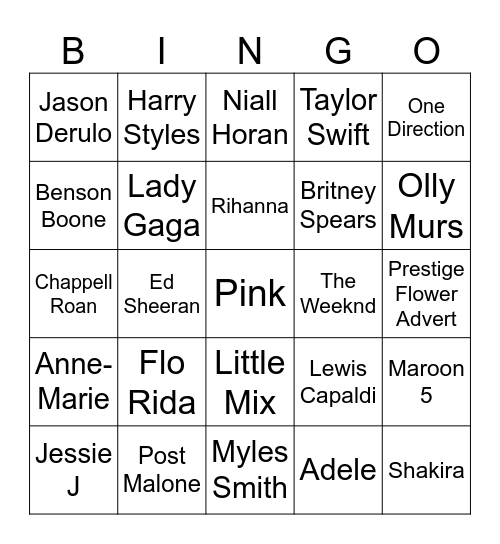 Heart Bingo Card