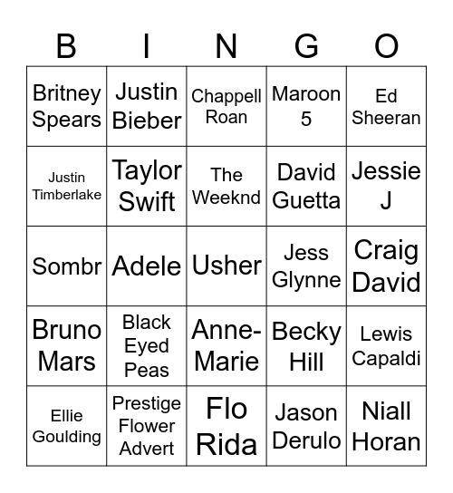 Heart Bingo Card
