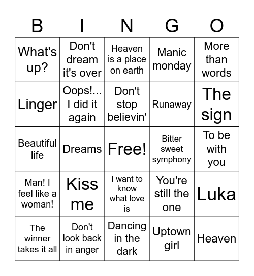 ÁSA Bingo Card