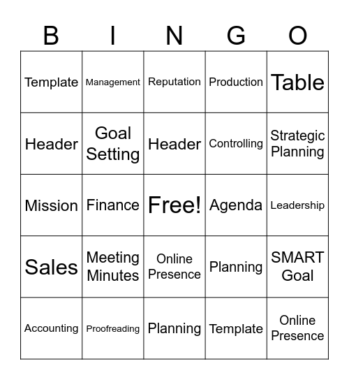 Unit 3 & 4 Review Bingo Card