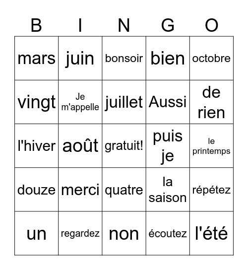 Victoria Prado Bingo Card