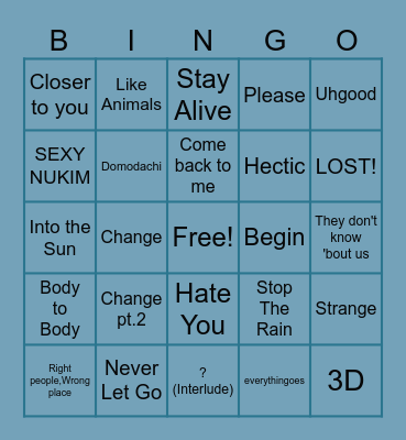 _HANEUL_07 Bingo Card