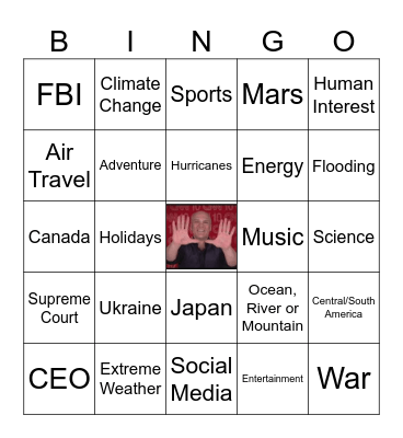 CNN 10 Bingo Card