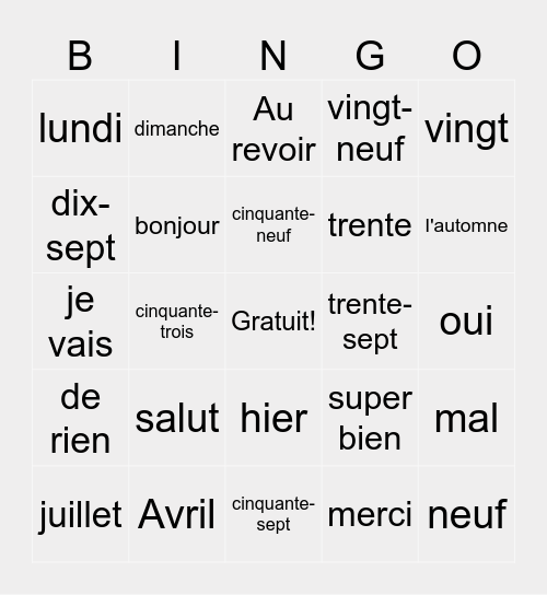 Ajla Imsirovic Bingo Card