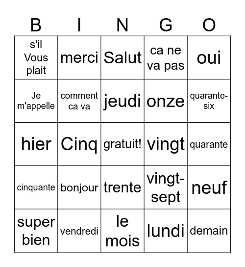 Kamren Scott Bingo Card