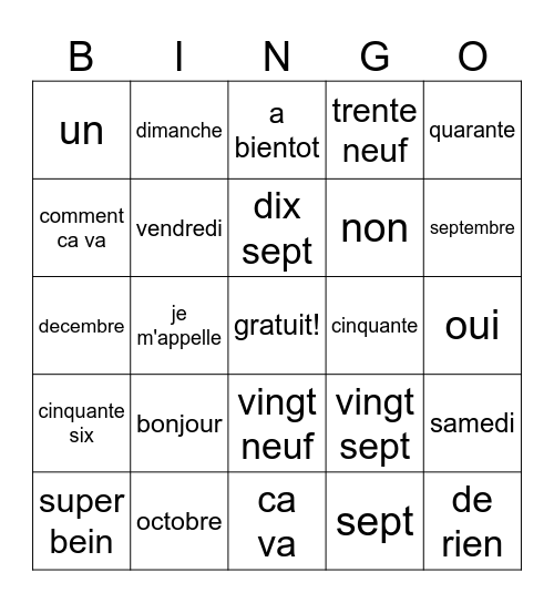Krista Green Bingo Card