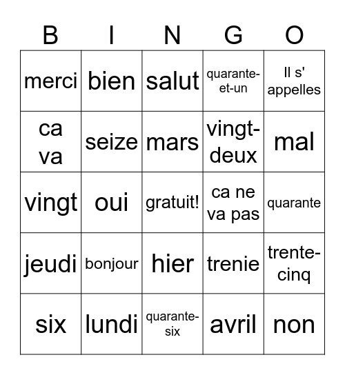 Skyler Harnden Lester Bingo Card