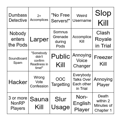 Bingo Card