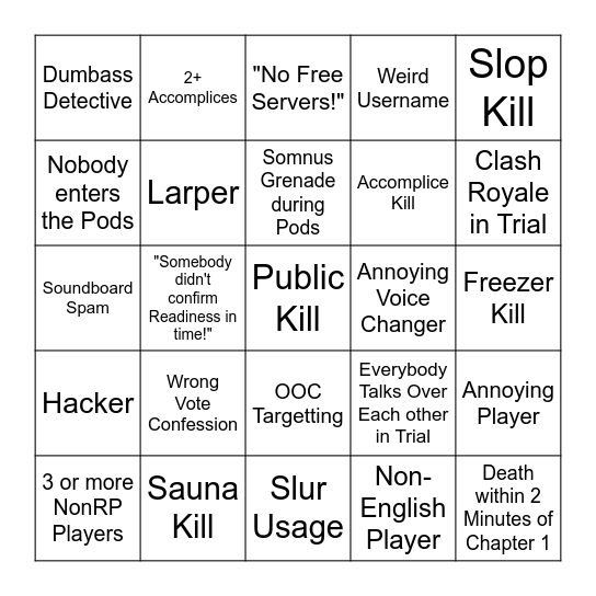 Bingo Card