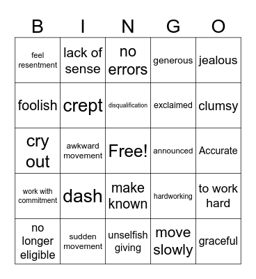 2nd Grade Unit 2 Bingo Card