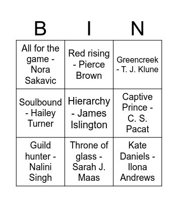 Series bingo Card