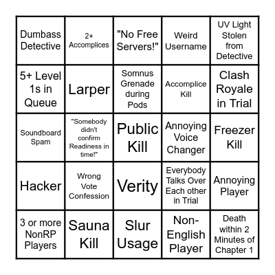 Bingo Card