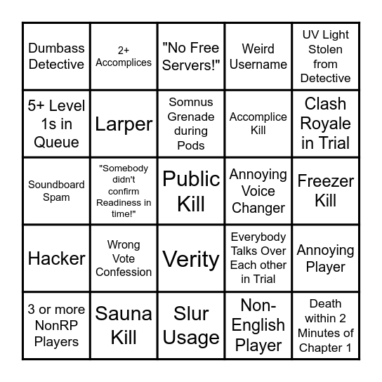 Bingo Card