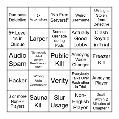 Bingo Card
