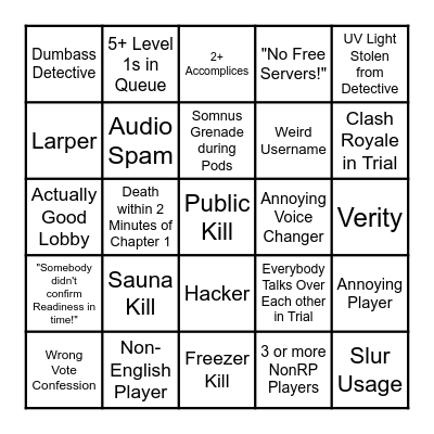 Bingo Card