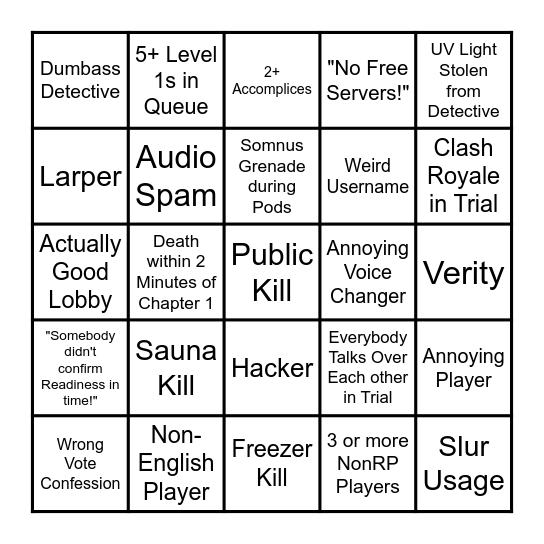 Bingo Card
