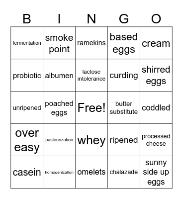 chapter 3 words Bingo Card
